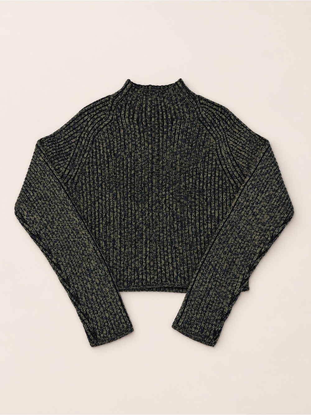 Lululemon Cotton-Cashmere Blend Ribbed Mockneck Sweater